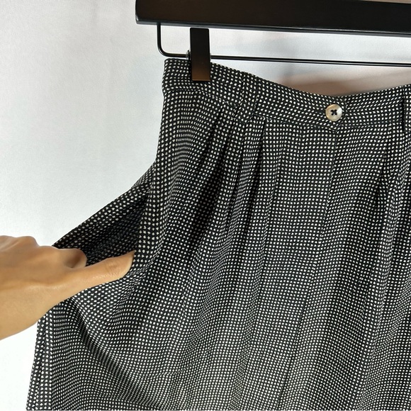 Steven Alan Black and White Button A line Skirt Spotted Print size 2 - Picture 2 of 7